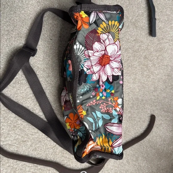 LeSportsac Floral Crossbody Bag - Black and Multicolor - Picture 6 of 6